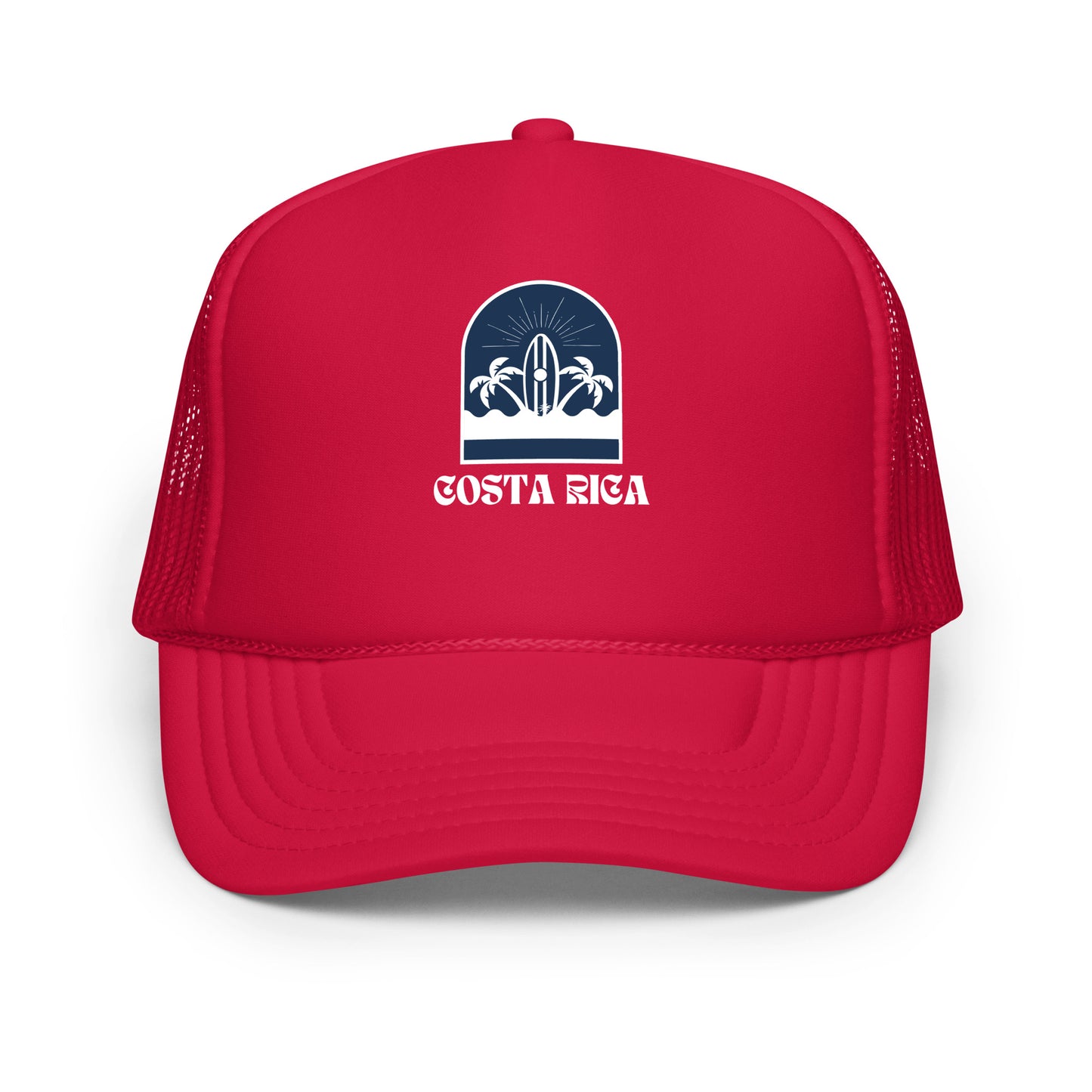 Red Costa Surf trucker hat for beach and surf style